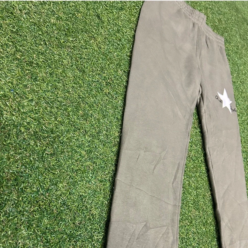 Converse Chuck Taylor Boys Medium Olive Green Star Logo Jogger Sweatpants